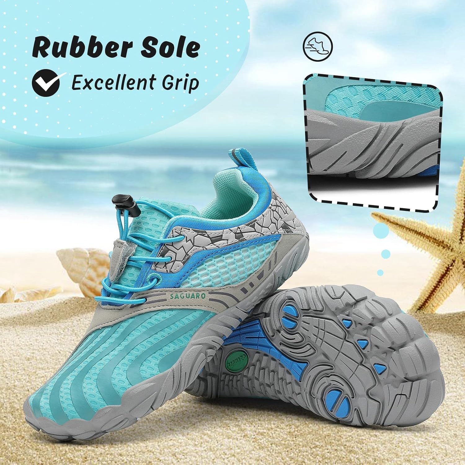 Thumbnail 5 de Saguaro Scarpe Barefoot minimaliste per bambini e ragazzi da outdoor e indoor (cielo blu) Gr.36