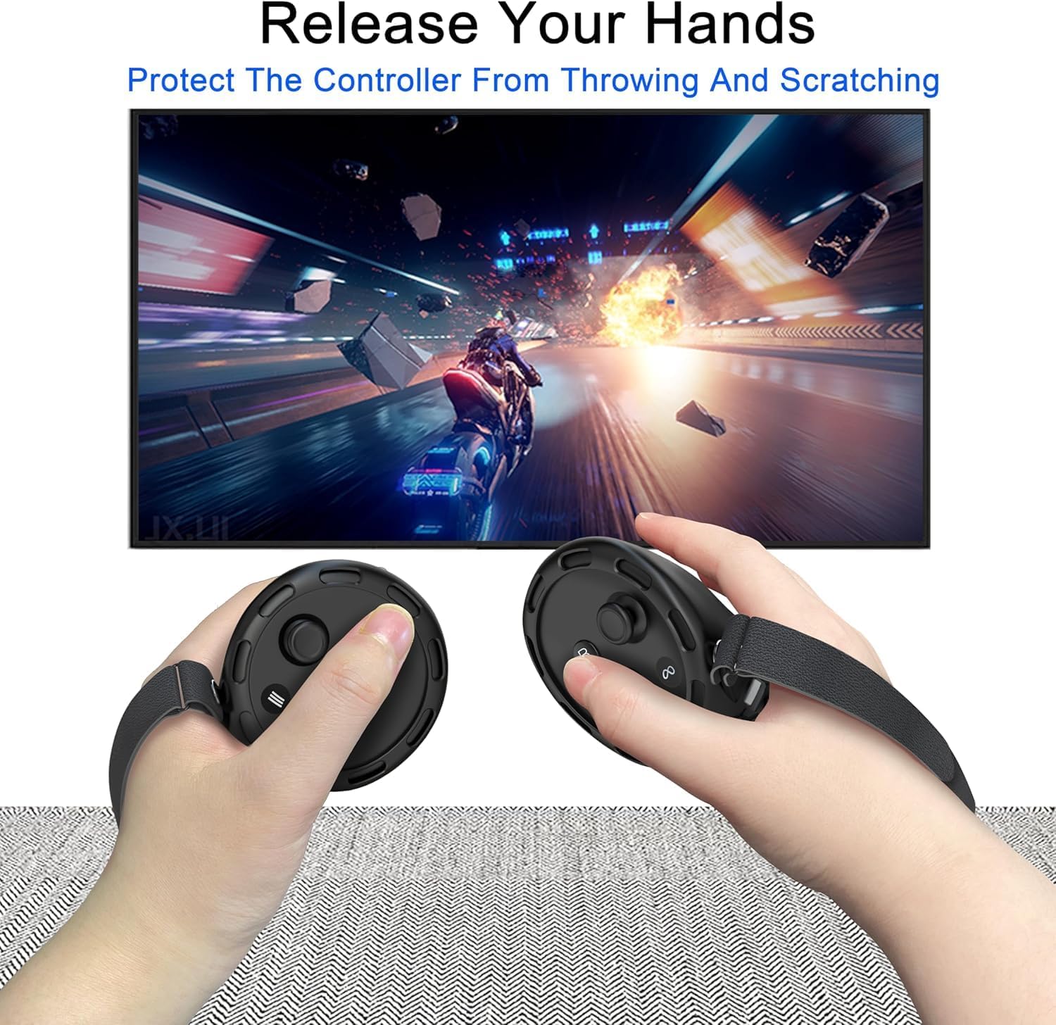 Detalle 2 de Meta Quest 3S Controller Grips with Thumbstick Covers