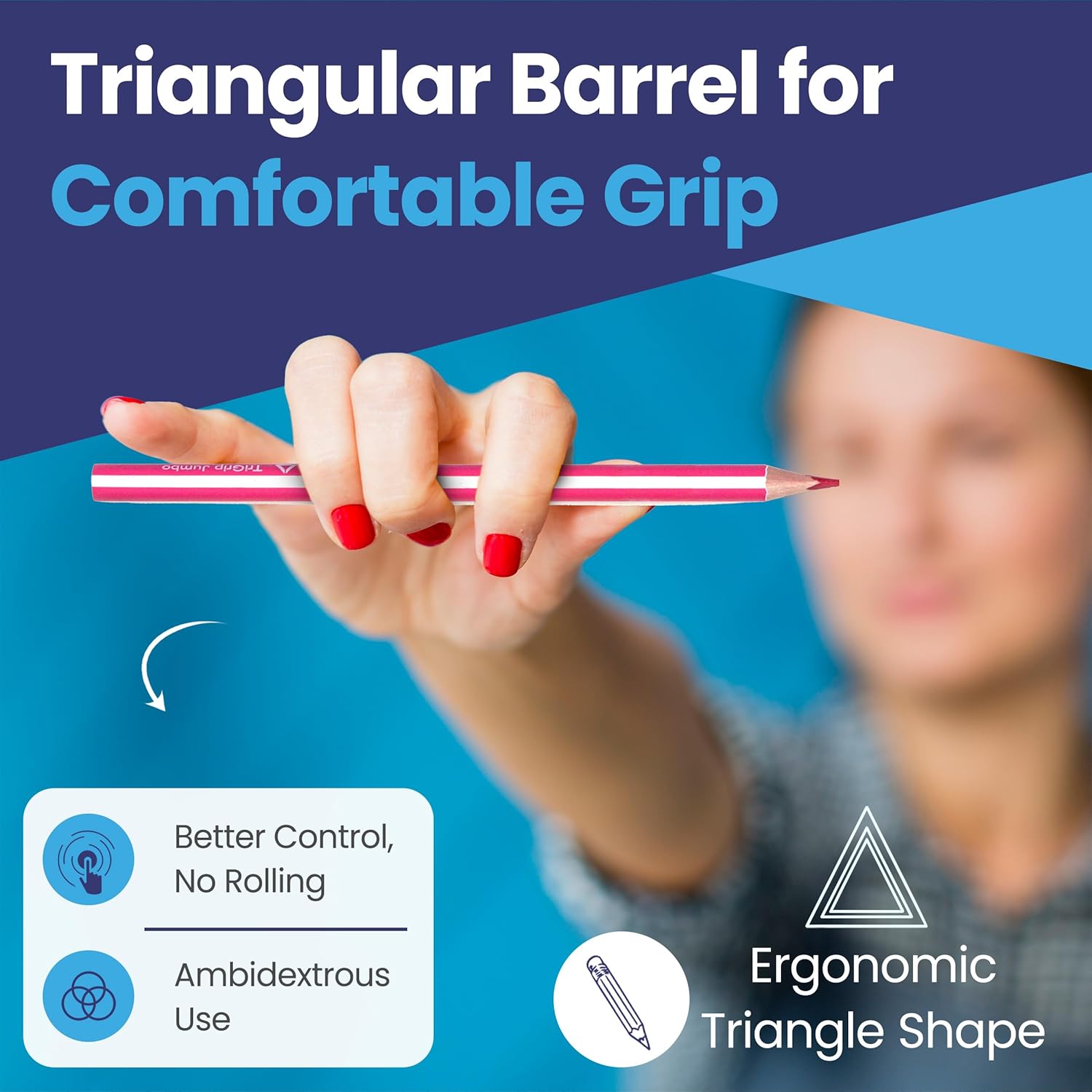 Thumbnail 3 de Eziglide Jumbo TriGrip Colouring Pencils 48 Pack