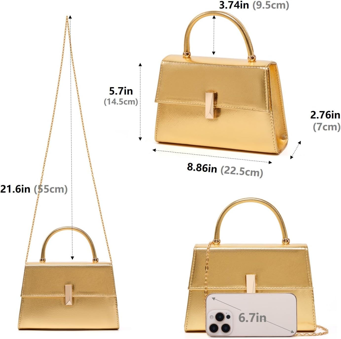 Thumbnail 3 de Gurina Evening Clutch Purse in PU Leather