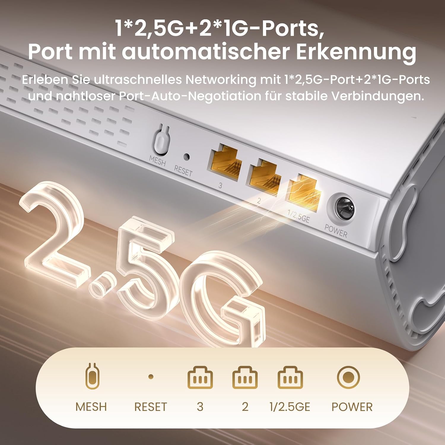 Detalle 2 de Tenda ME6 Pro Wi-Fi 7 Mesh System – leistungsstarkes Dreier-Pack mit Mesh-Technologie