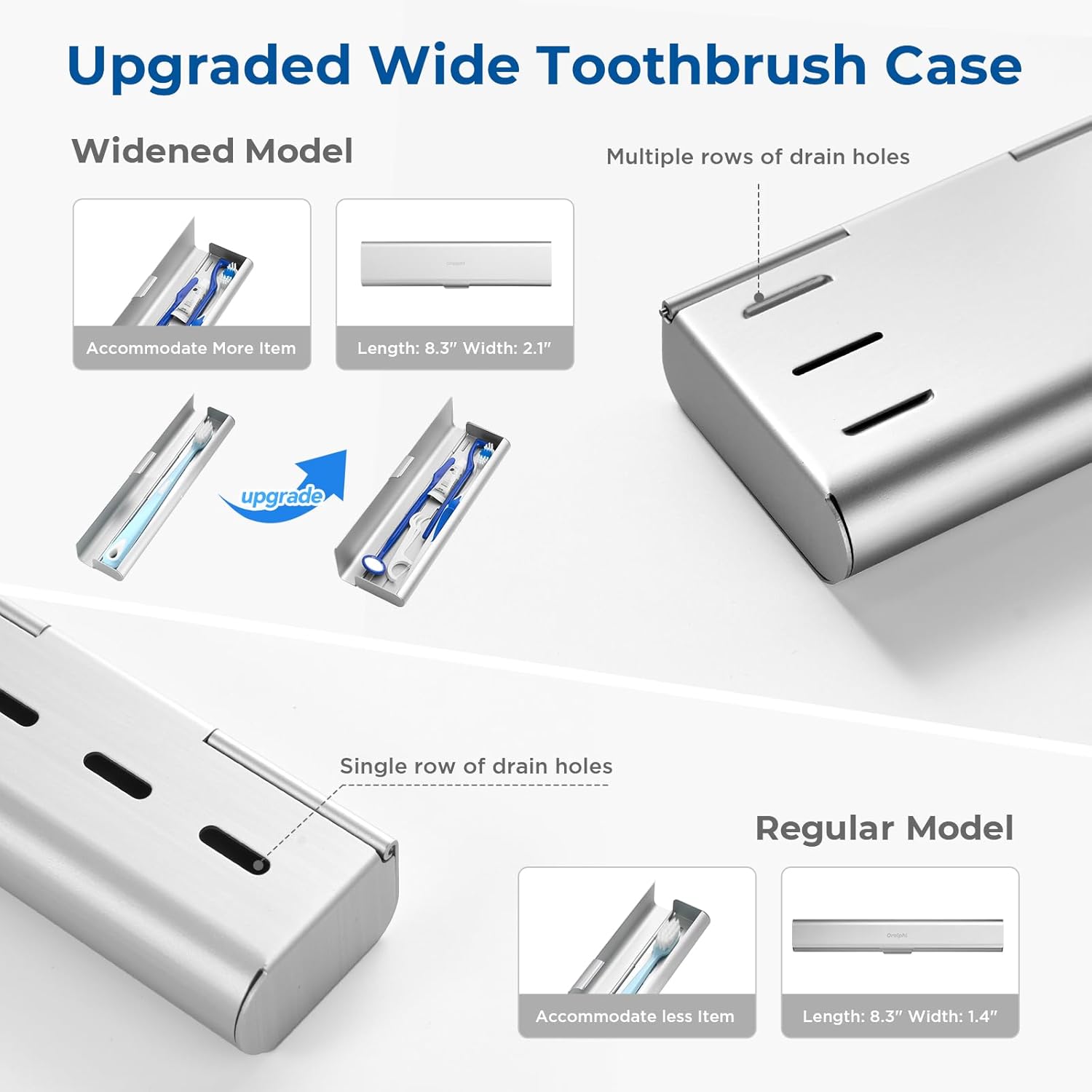 Thumbnail 6 de Oralphi Wider Aluminium Toothbrush Case – Durable Travel organiser for Manual Toothbrushes