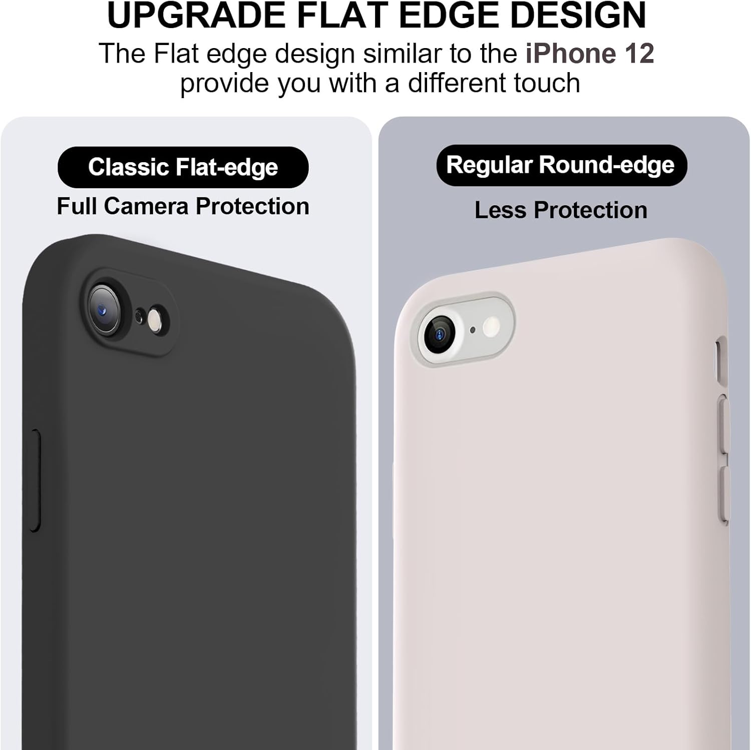 Thumbnail 2 de Vooii Liquid Silicone Case for iPhone SE (2022/2020) & iPhone 8/7 — Black