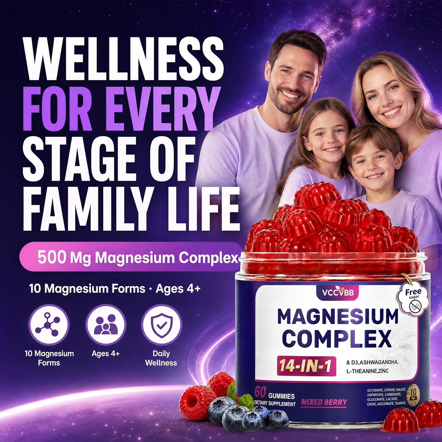 Detalle de Magnesium Glycinate Gummies 500mg