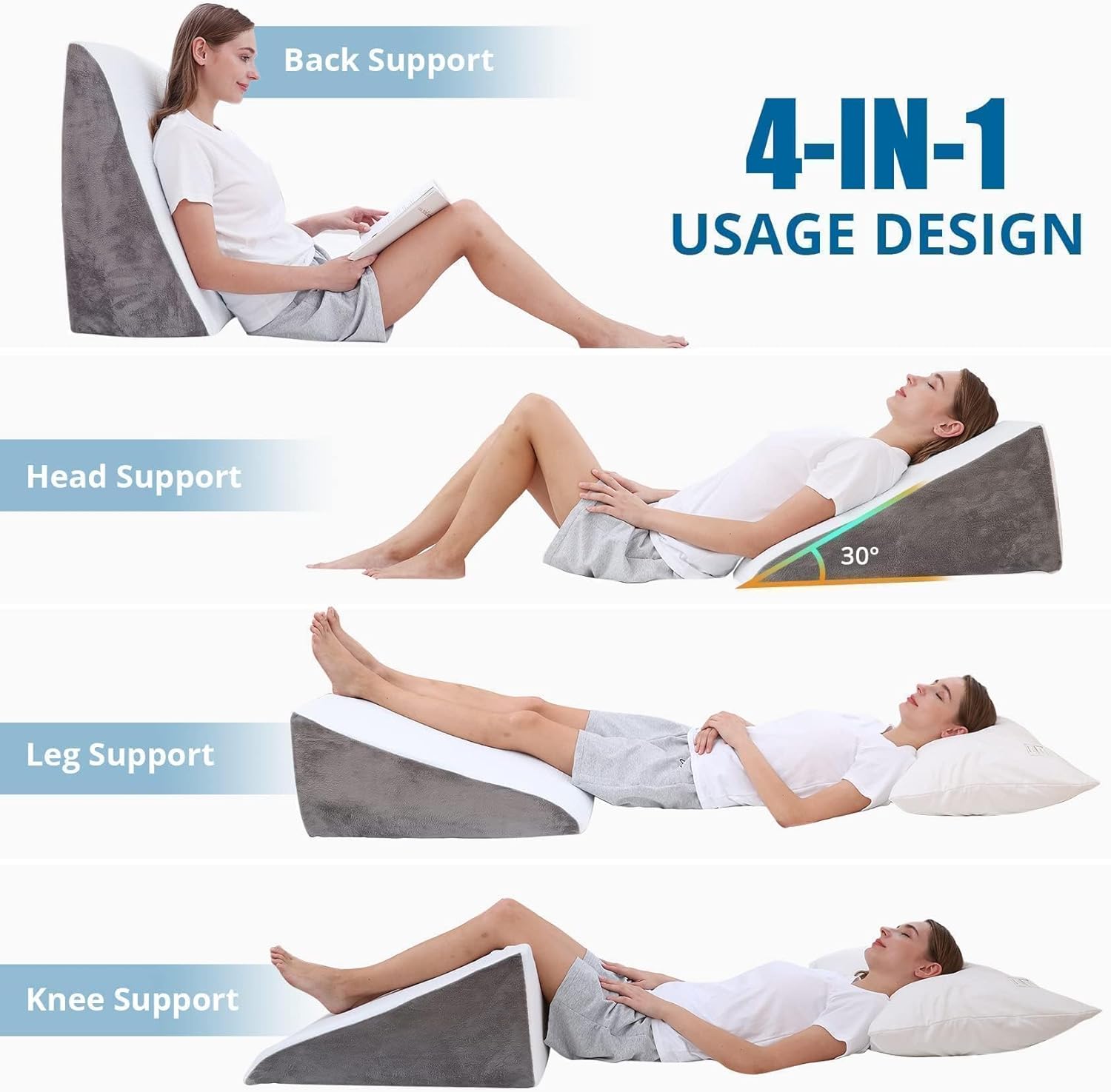 Thumbnail 2 de Sasttie Wedge Pillow 12-inch memory foam pillow