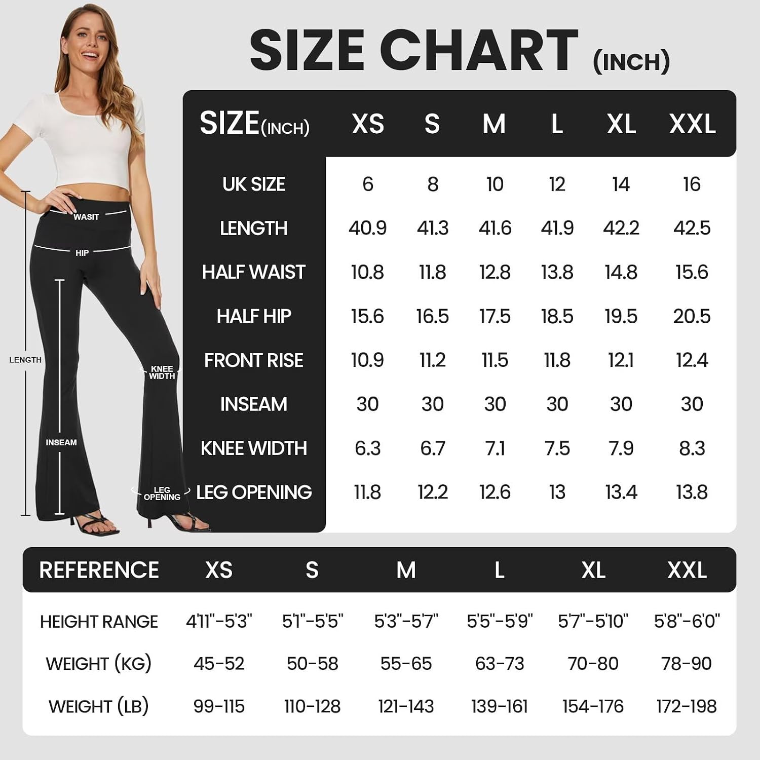Detalle 1 de TNNZEET flared leggings 5.3 inch high waist