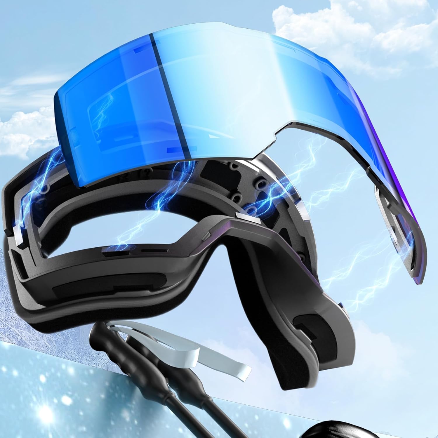 Detalle 2 de tekkapoi FJ028B Skibrille UV400