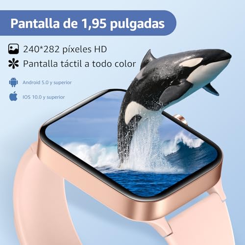 Detalle de KIUVKAS P3 Smartwatch: reloj inteligente 1,95'' con llamadas, 140+ modos deporte y monitorización de salud