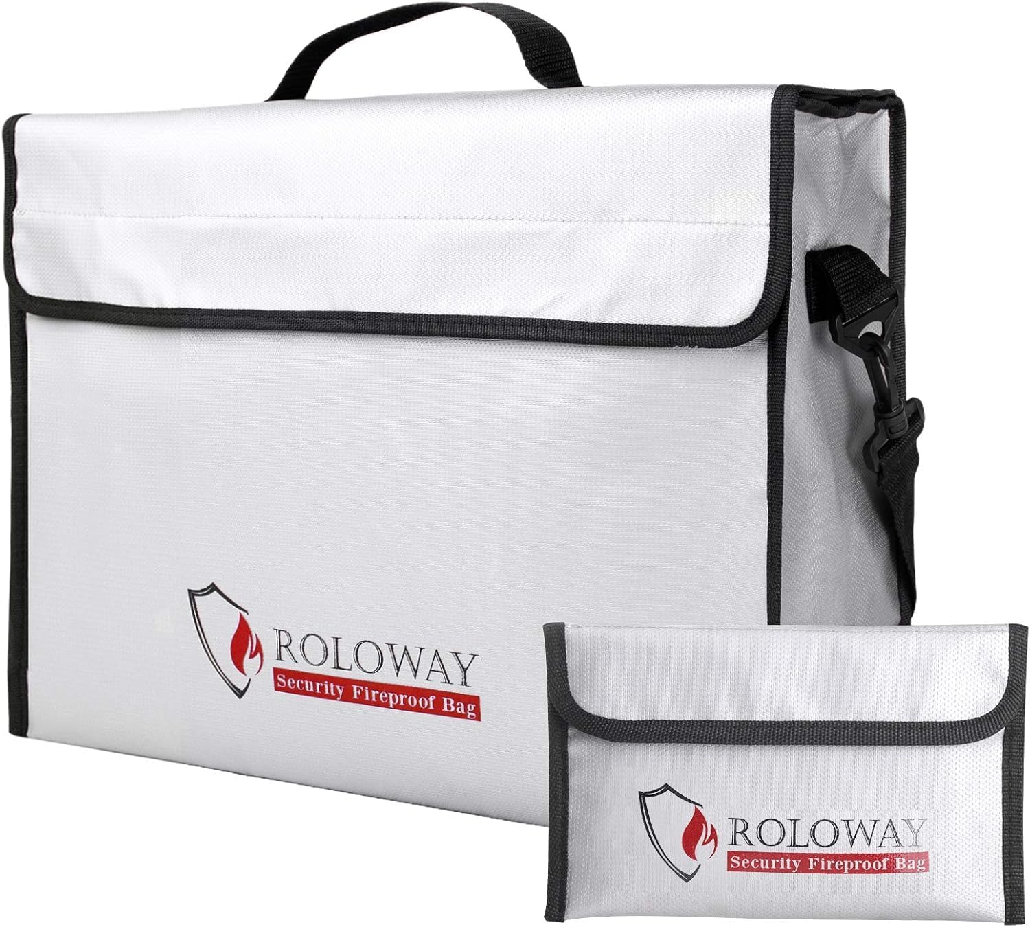 Detalle 2 de SEKAM Kleine Feuerfeste Tasche (2er-Pack) – 12,7 x 20,3 cm, Feuerbeständig & wasserdicht, ideal für Reisepass, Bargeld & Wertsachen