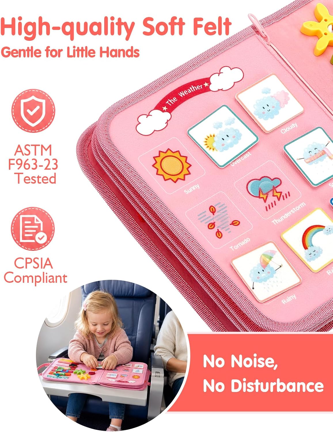Thumbnail 6 de hahaland Busy Board for Toddlers 3