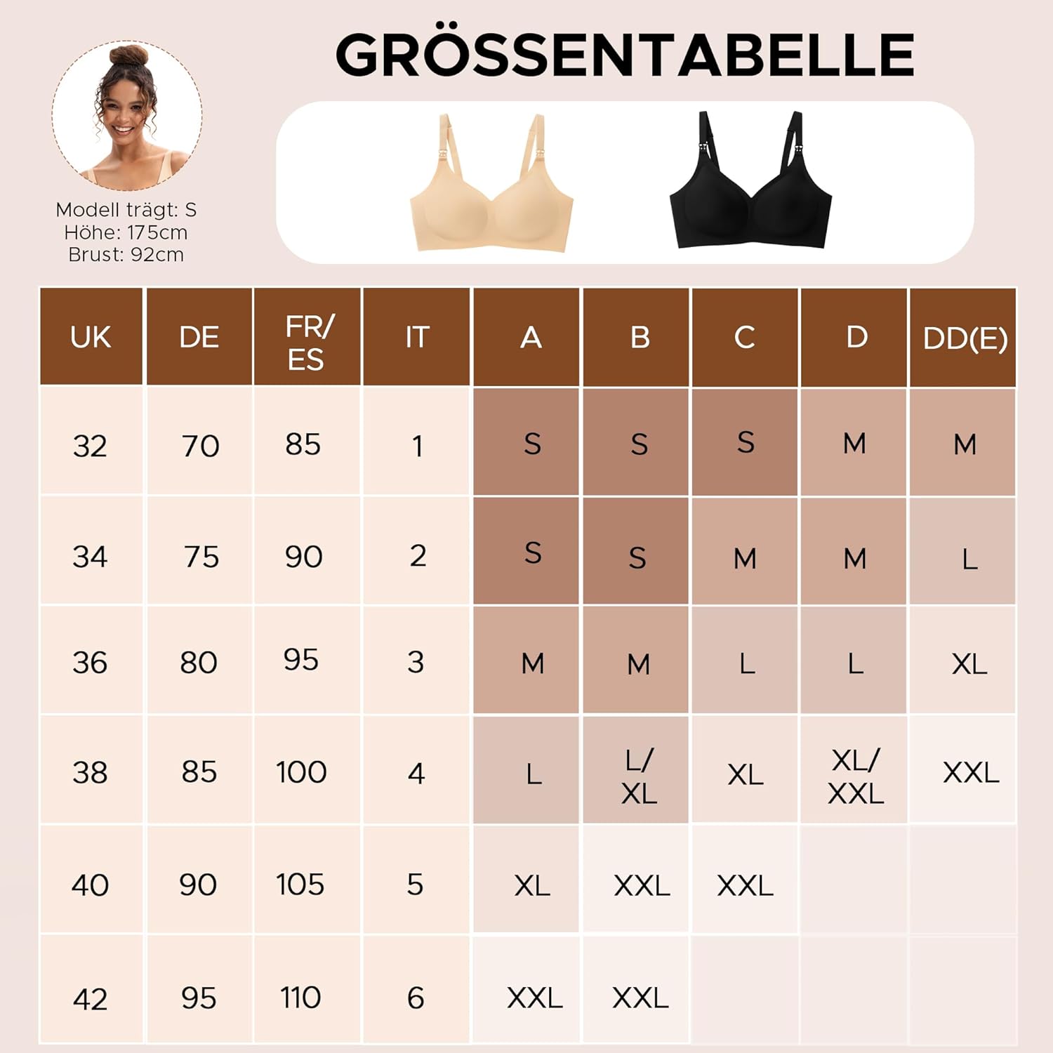 Thumbnail 5 de INNERSY Soutien-gorge d’allaitement sans armature, sans couture, rembourré et décolleté clip pratique