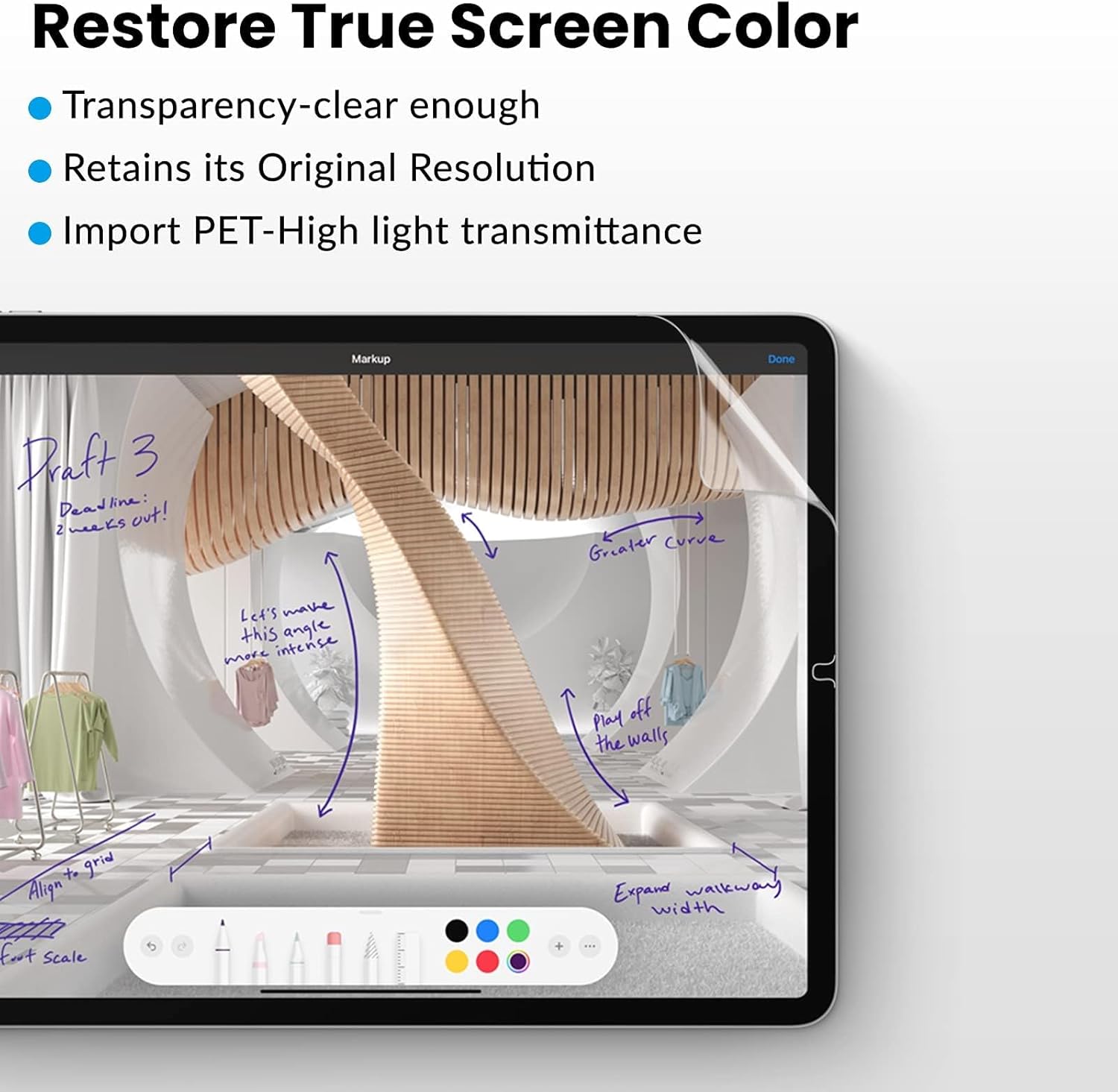 Thumbnail 3 de XIRON Paperfeel Schutzfolie (2er-Set) für iPad mini 6 2021 & A17 Pro – 8,3 Zoll, Anti-Glare & matte „wie Papier“-Schreibfolie