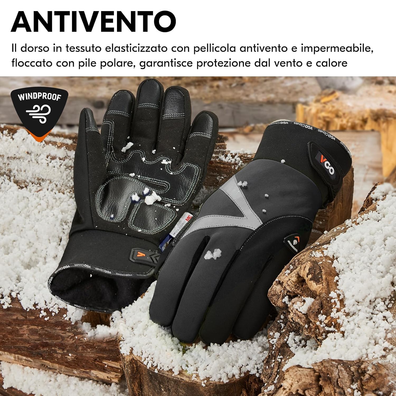Thumbnail 4 de Vgo... Guanti da lavoro invernali impermeabili e termici fino a -20°C, guanti meccanico a 6 strati con touchscreen