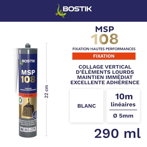 Detalle de BOSTIK MSP 108 Original – Mastic de Fixation Hautes Performances, 290 ml