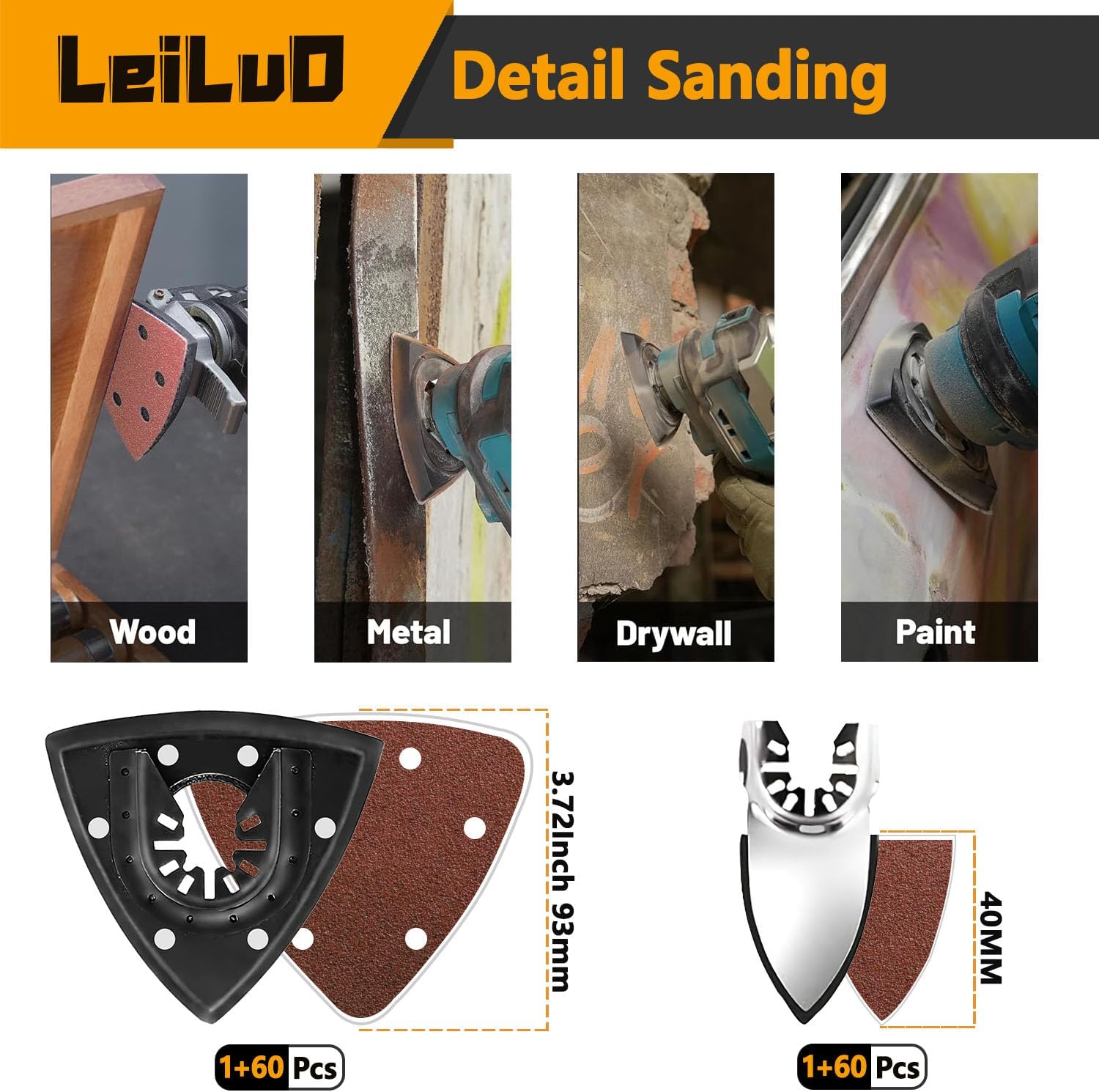 Thumbnail 5 de LEILUO 155-piece Oscillating Multi-Tool Kit 🛠