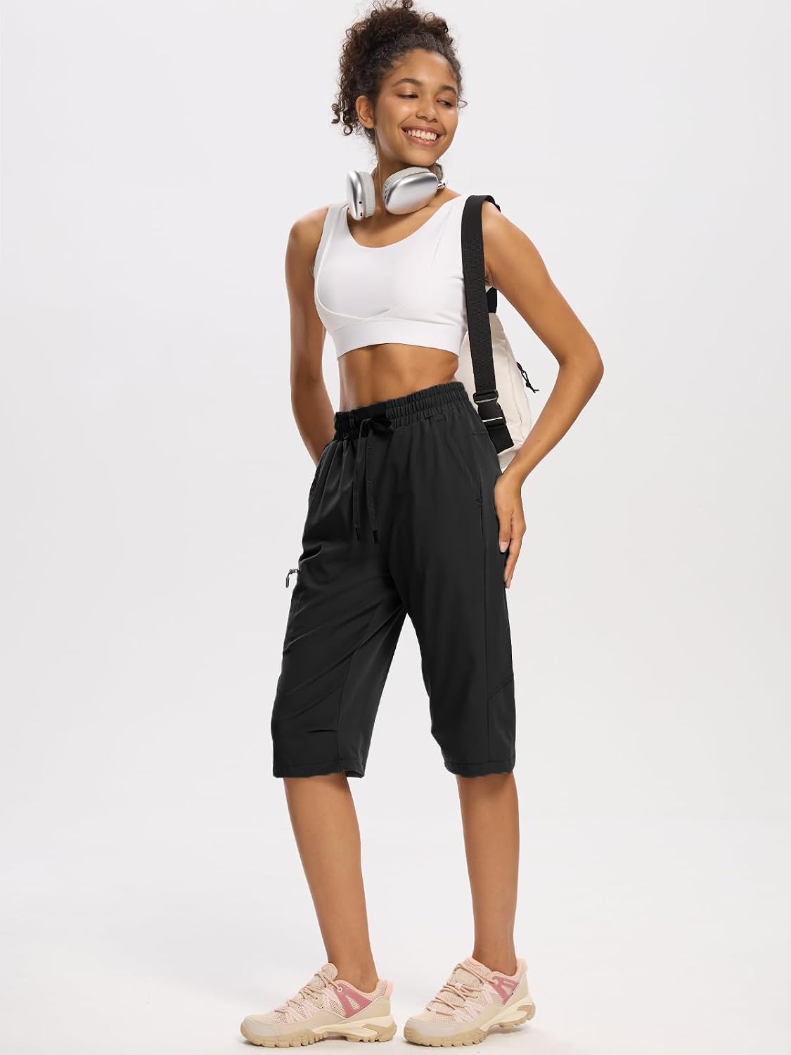 Detalle de DEVOROPA Women's Hiking Bermuda Shorts, Knee-Length, Quick-Dry with UPF 50+
