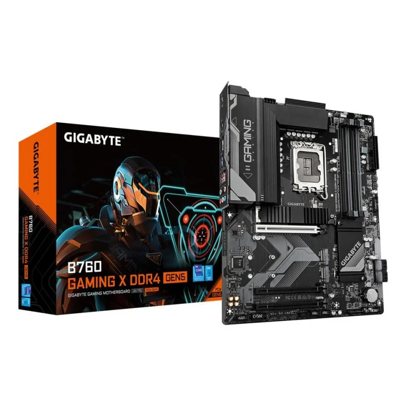 Detalle de Placa Base GIGABYTE B760 GAMING X DDR4 para Intel LGA1700: rendimiento estable con PCIe 5.0, 2,5 GbE y RAM DDR4