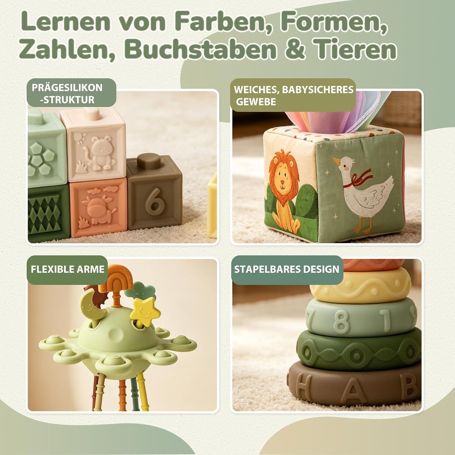 Thumbnail 3 de Auezona Montessori Spielzeug Baby ab 6 Monate – 5-in-1 Lernspielzeug für 6–12 Monate