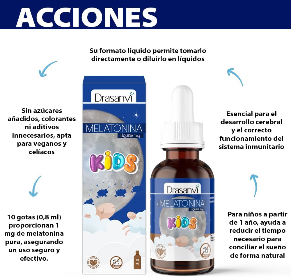Thumbnail 2 de DRASANVI Melatonina Líquida Kids 50 ml 1 mg