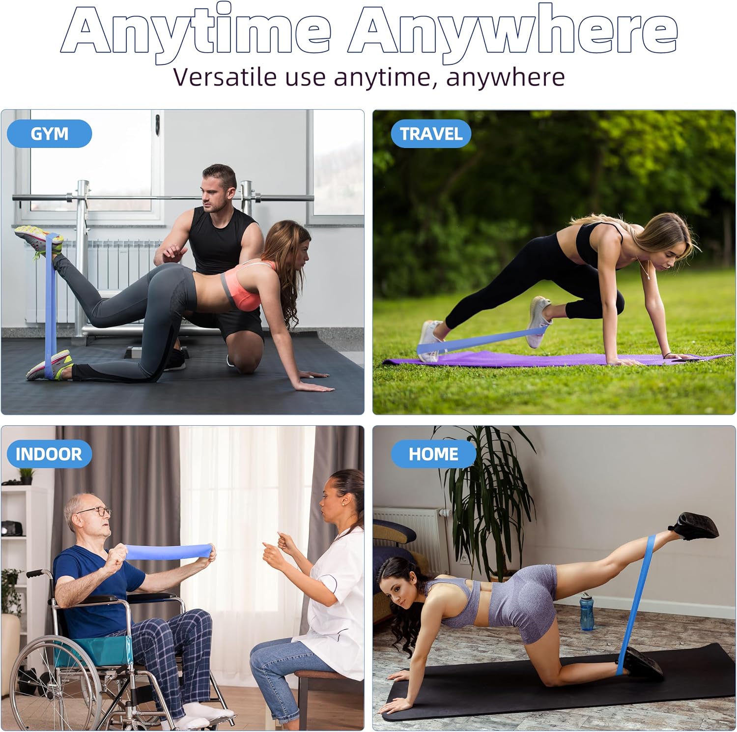 Detalle de JAKKOFOXX Resistance Loop Exercise Bands, 5 TPE Resistance Levels