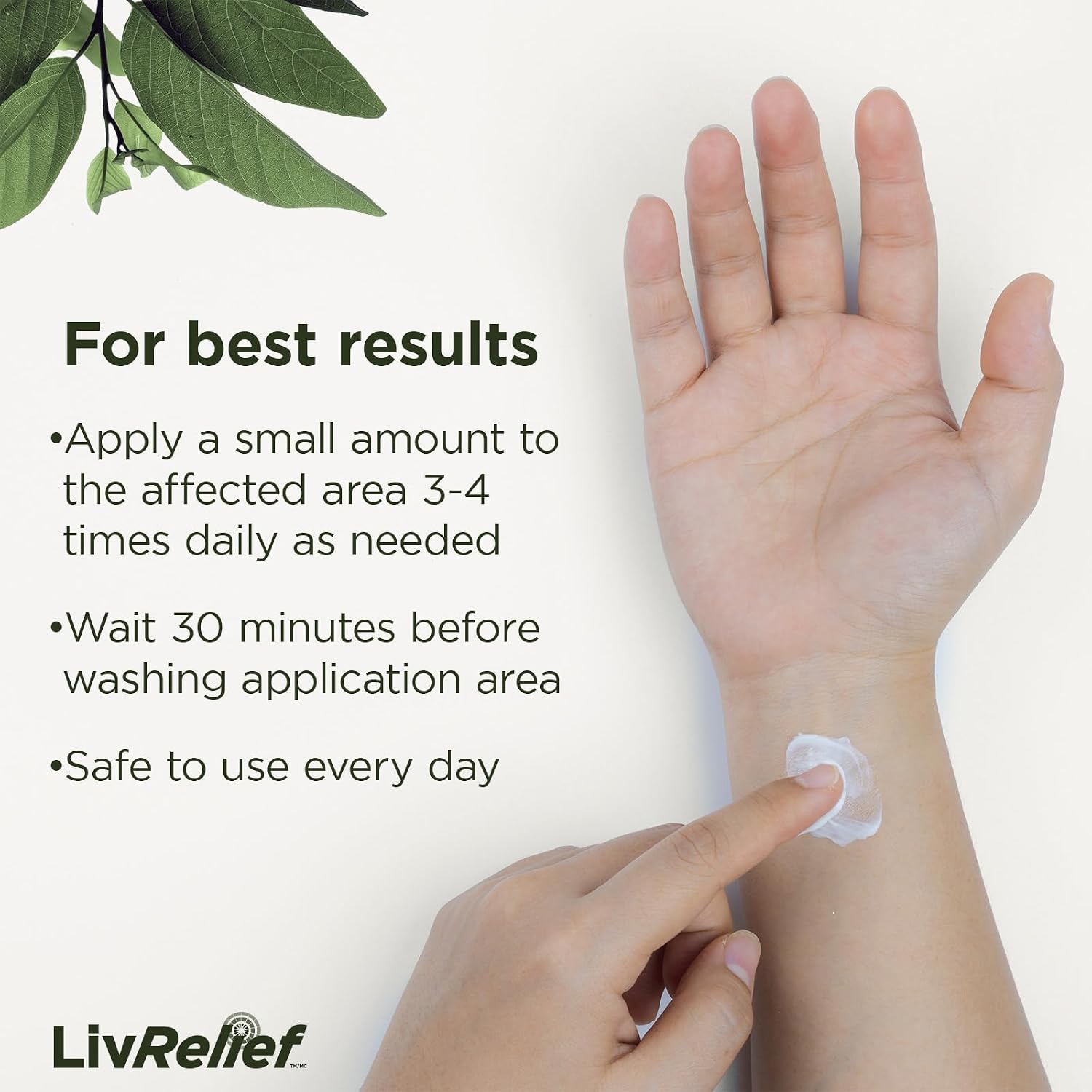 Detalle 2 de LivRelief Extra Strength Chronic Angry Pain Cream, 100 g, Unscented