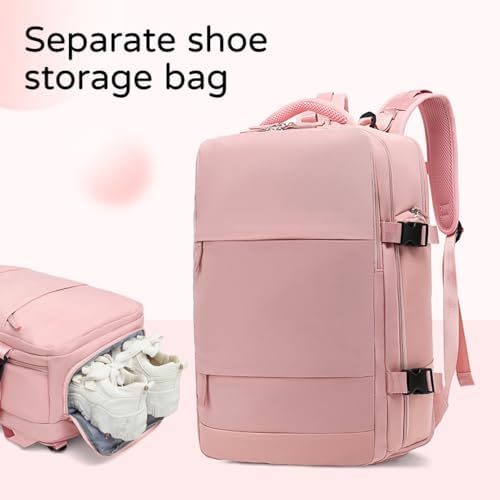 Detalle de Mi Ko Mi Ka Mochila de Viaje Grande 2210 Negro: resistente al agua, compartimento para zapatos y USB
