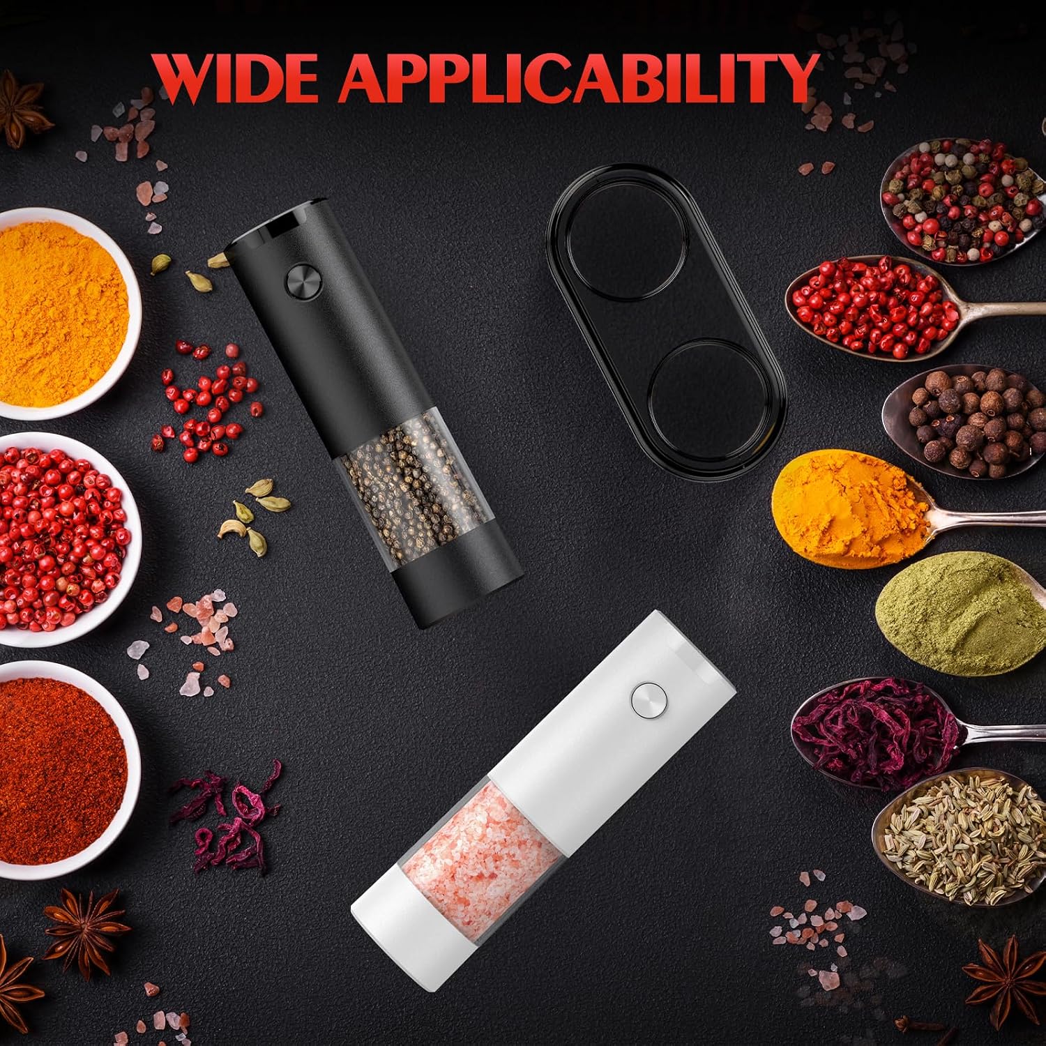 Detalle 2 de Electric Salt and Pepper Grinder Set with LED