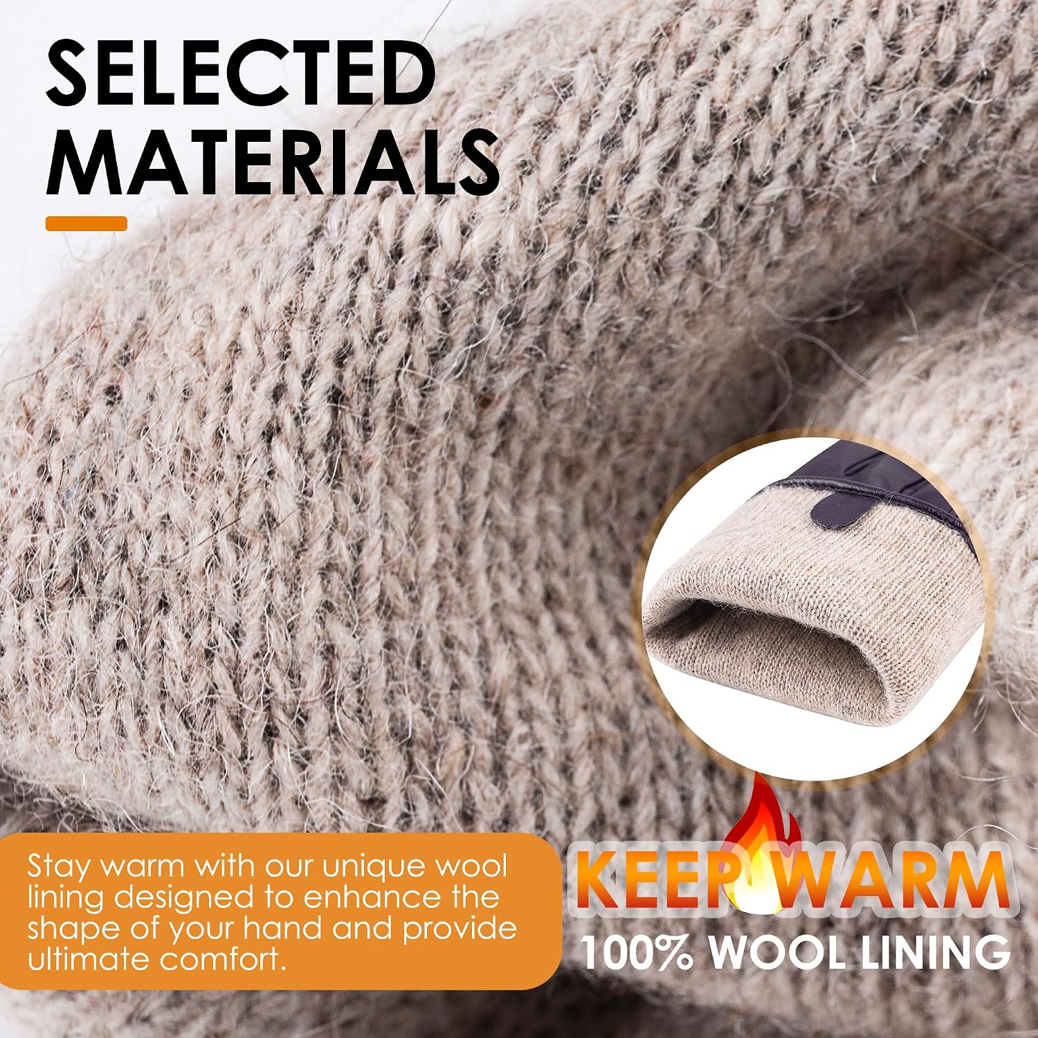 Detalle 2 de Dsane Women's Winter Gloves with Cashmere Lining