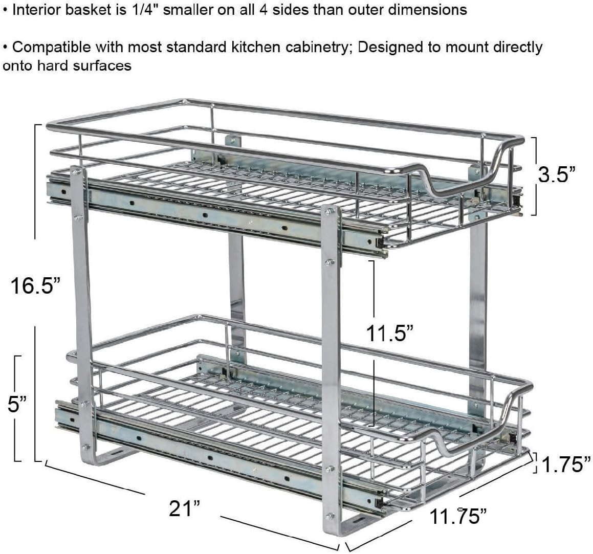 Thumbnail 4 de Household Essentials Glidez Chrome Pull-Out Organizer