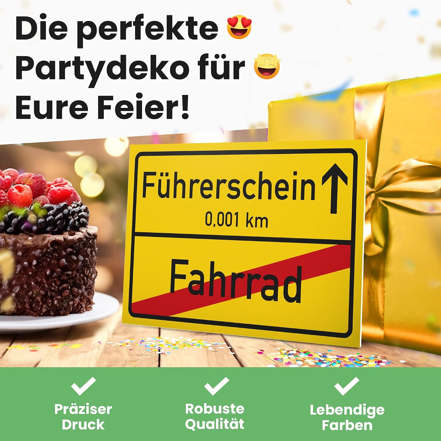 Detalle 2 de DankeDir! Führerschein Schild 30 x 20 cm