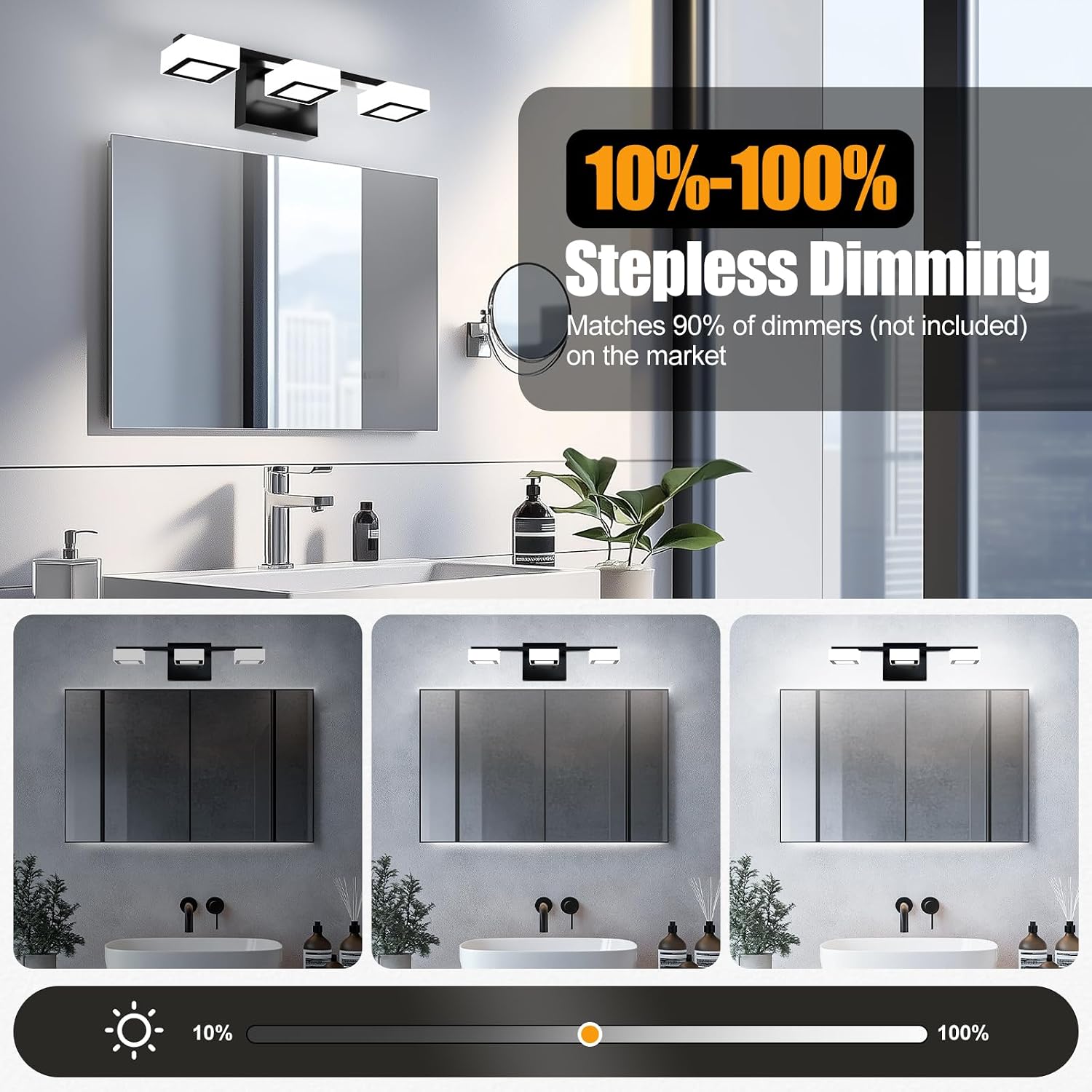 Thumbnail 4 de LED Modern 3-Light Vanity 18 Inch