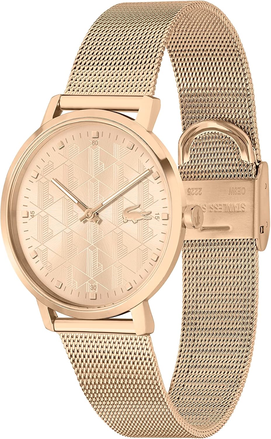 Thumbnail 1 de Lacoste Orologio Analogico da donna Collezione Crocorigin con cinturino in maglia di acciaio inox dorato rosa