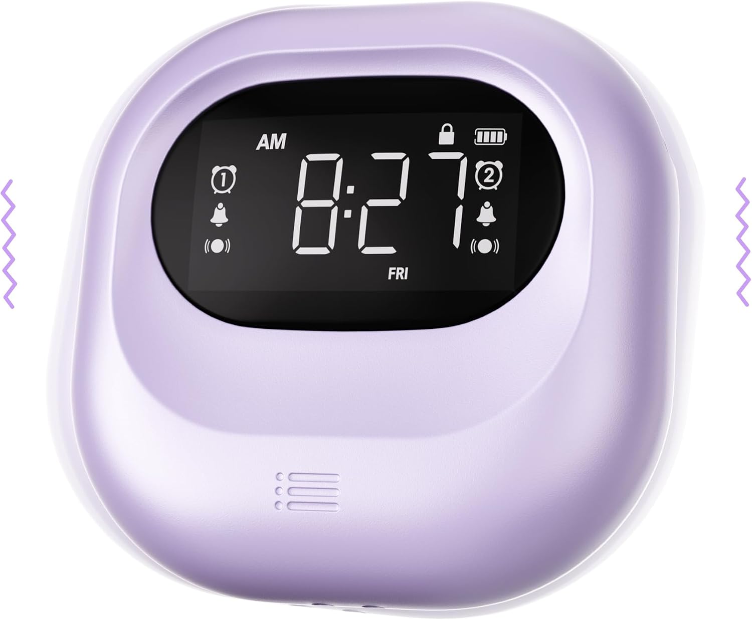 Detalle de Mesqool MEU-1027-Violet-New trilwekker, paars, 3 alarmmodi en snooze
