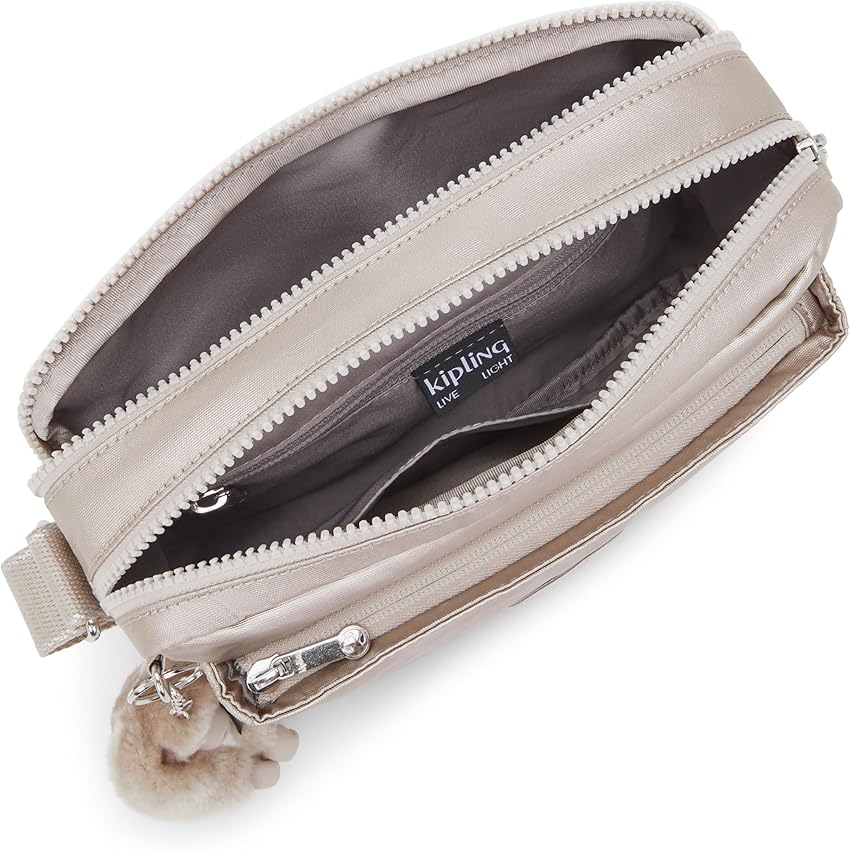 Thumbnail 3 de Kipling Abanu M Bandolera Mediana 💼 - Metallic Glow Plata
