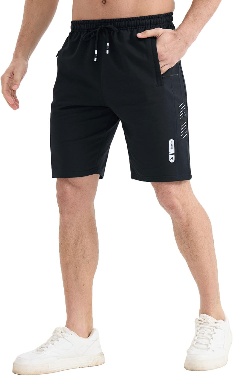 Detalle 2 de FizzPop Mens Shorts with Zip Pockets: Practical Summer Gym and Outdoor Wear