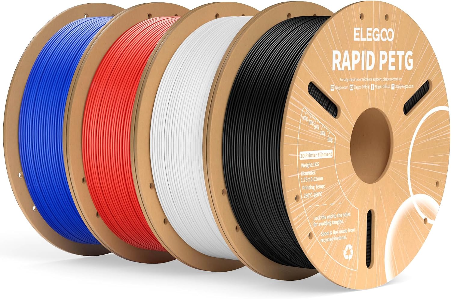 Detalle de ELEGOO Rapid PETG Filament 1.75mm 4 kg