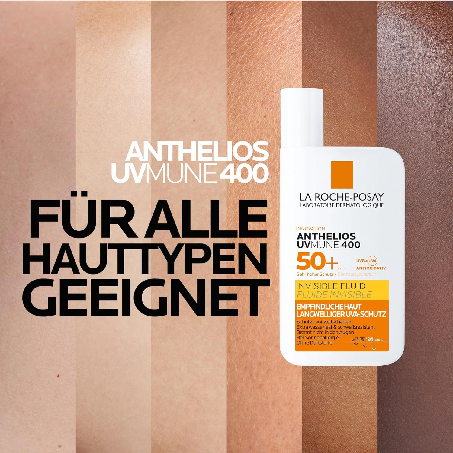 Thumbnail 6 de La Roche-Posay Sonnenfluid Gesicht SPF50+ mit Mexoryl 400 – Invisible Fluid UVMune 400, 50 ml