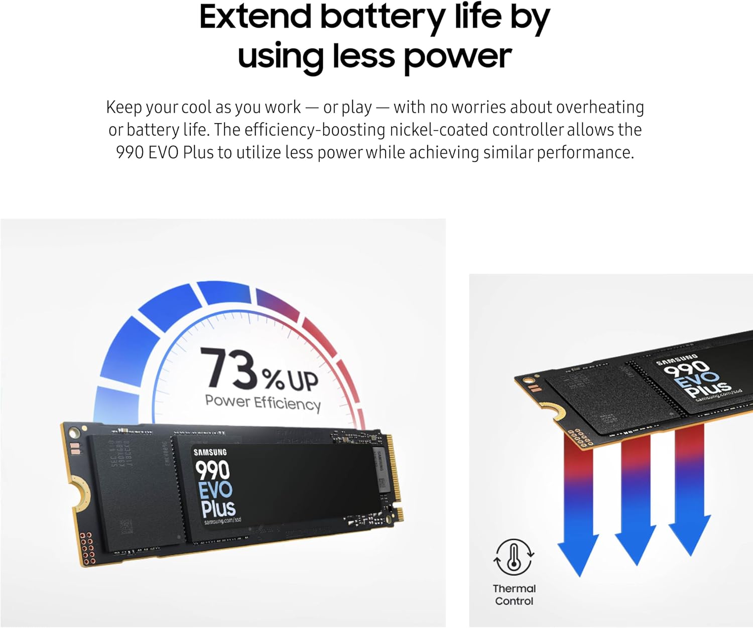 Detalle de Samsung SSD 990 EVO Plus 4TB (PCIe 4.0 x4, M.2 2280) — High-Speed Storage for Large Files