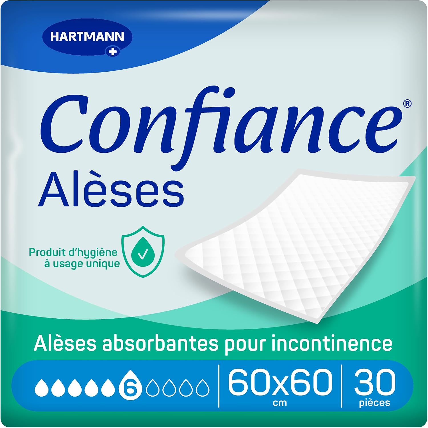 Thumbnail 6 de Confiance® Alèse – Alèses 60 x 90 cm, 8 gouttes, 30 unités