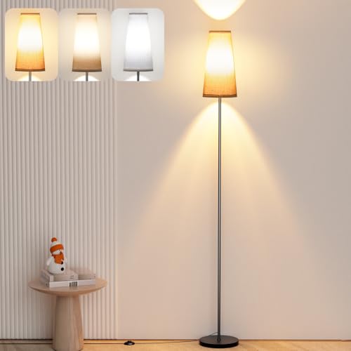 Imagen de Wudyfei LED Floor Lamp, 67" Tall, Black – 9W Bulb with 3 Colour Temperatures en OfertitasTOP