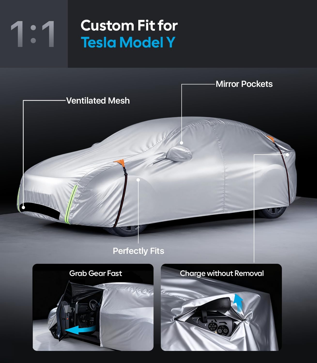 Detalle 2 de Wigoo Tesla Model Y Car Cover 2020-2026