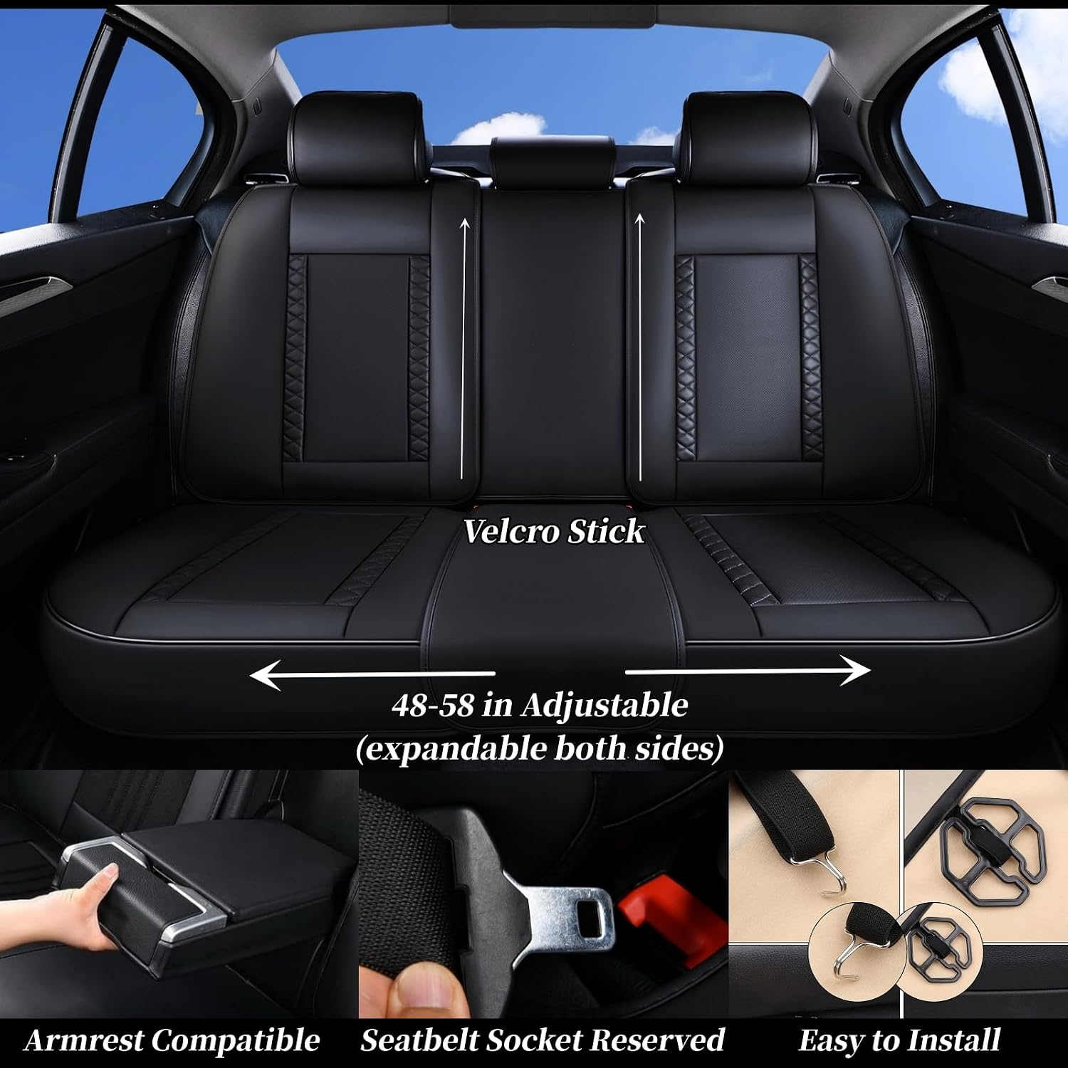 Thumbnail 2 de Coverado Car Seat Covers Faux Leather