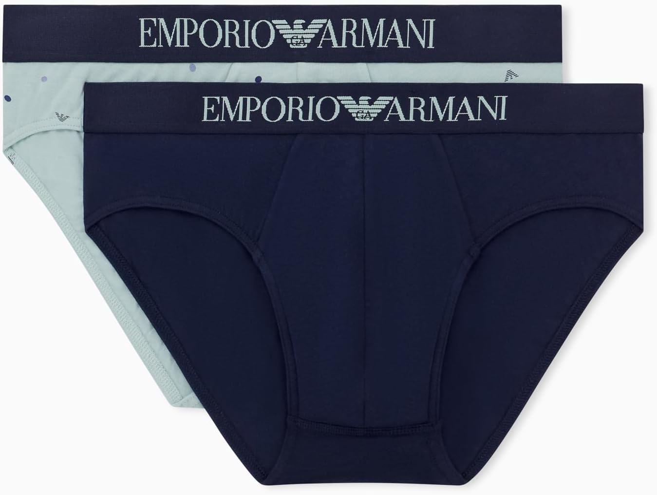 Detalle de Emporio Armani 2-Pack Brief Mutande da Uomo – Cotone stretch per comfort e stile discreto