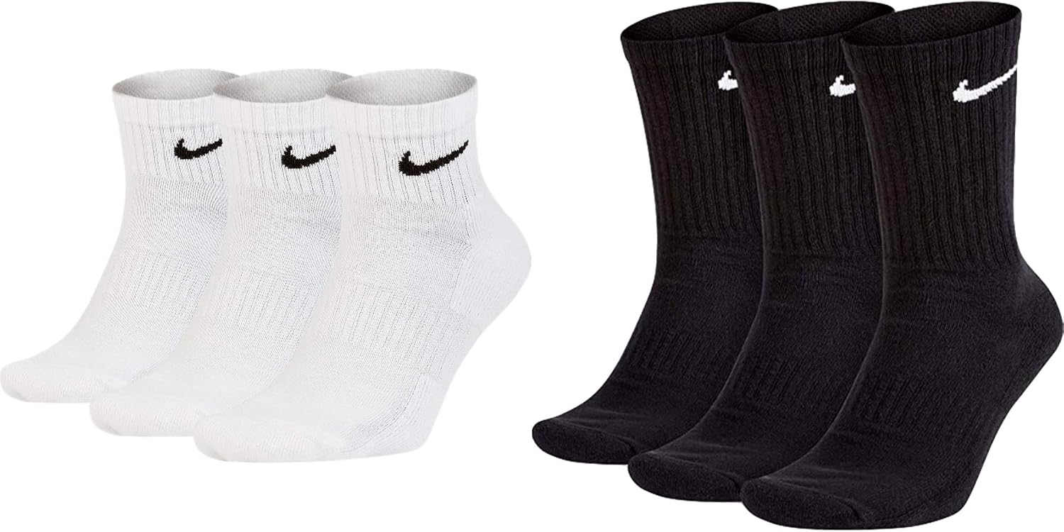Thumbnail 6 de Nike Everyday Cush Crew 3Pr Calze da Uomo Bianco/Black, S