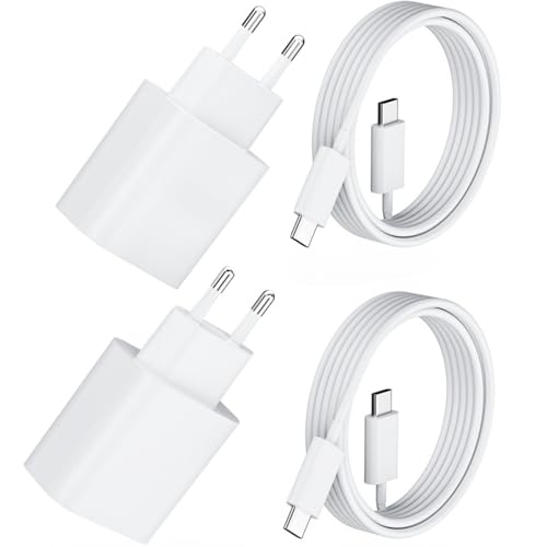 Detalle de LeHuiTo 2er Pack 20W PD USB-C Schnellladegerät + 2 m USB-C Kabel