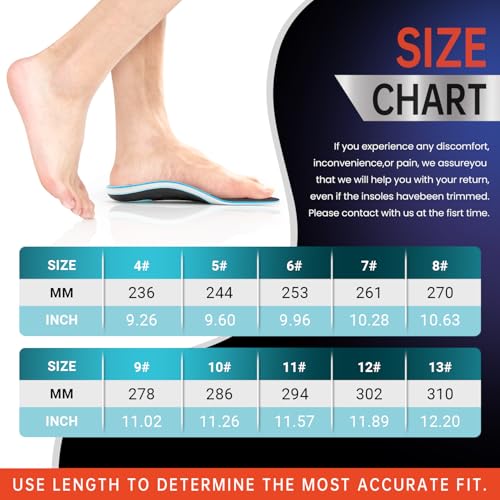 Thumbnail 5 de PCSsole Plantillas ortopédicas para espolón calcáneo y pies planos con soporte de arco de 3,5 cm