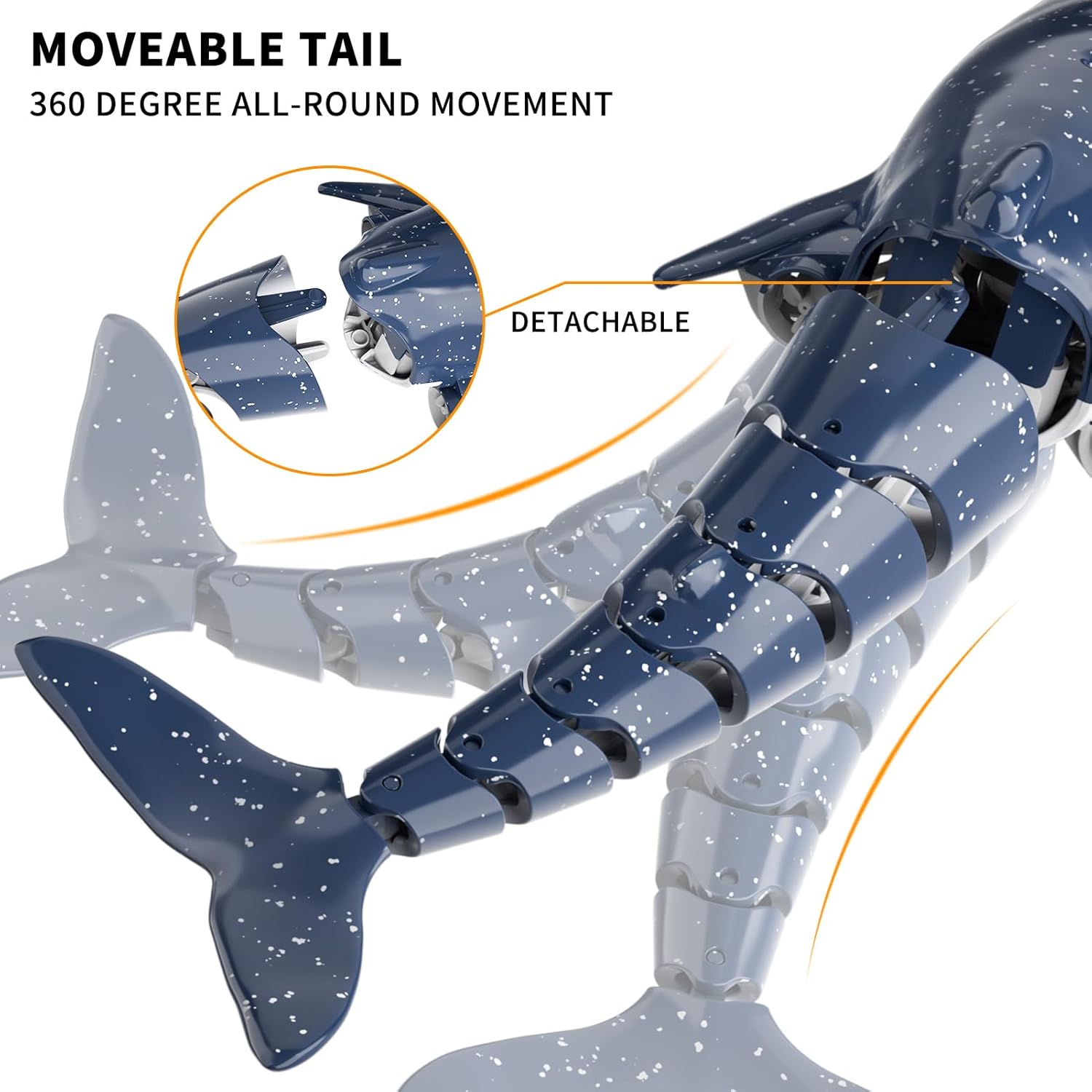 Detalle 2 de Whale Shark RC 1:18 Scale Remote Control Toy 🐟