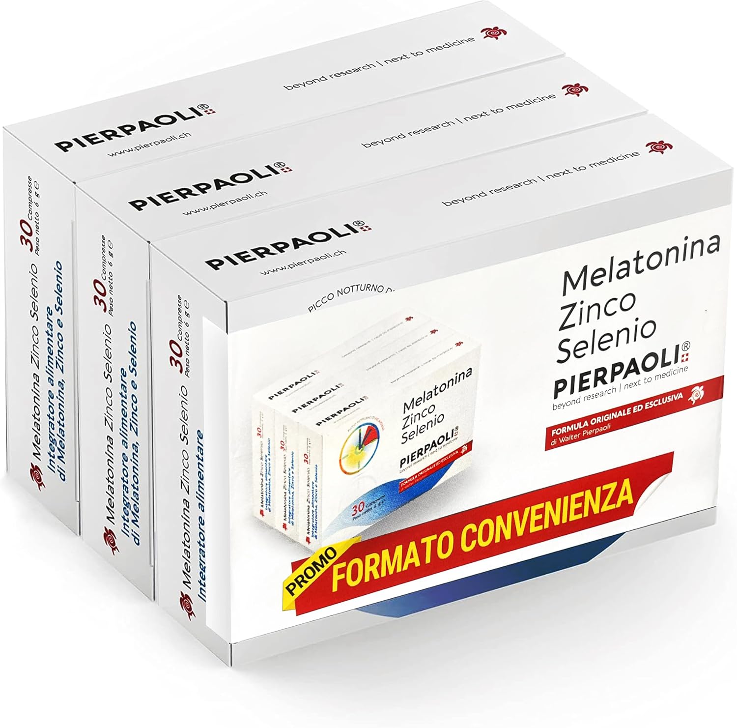 Detalle 1 de Pierpaoli Melatonina Zinco Selenio 60 Compresse: supporto al sonno e difese quotidiane