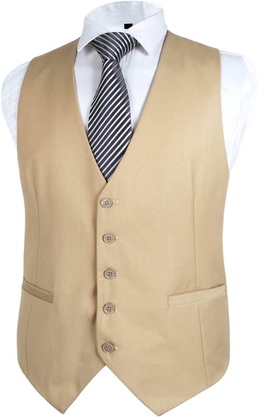 Thumbnail 6 de Alizeal Men’s Classic Solid Colour Business Suit Vest (Regular Fit) – Tuxedo Waistcoat
