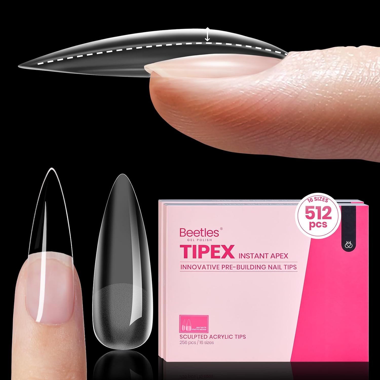 Thumbnail 6 de Beetles Tipex Instant Apex Nail Tips 512 pcs ๐